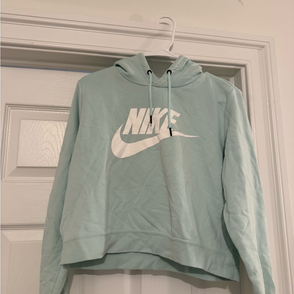 Nike Women's Light Green Sweatshirt cropped